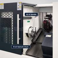 Tour CNC à banc incliné haute précision TCK50, portée de coupe 500 mm, broche 15 kW, mandrin hydraulique 8 pouces A2-6 pour le tournage des métaux