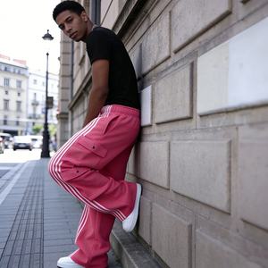 Pantalon de survêtement cargo ample en molleton épais 100 % coton avec cordon de serrage, coupe droite, style Y2K Hip Hop Streetwear, design personnalisé pour homme - Product Image 3