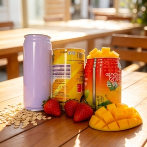 Latas Redondas <span class=keywords><strong>de</strong></span> Metal <span class=keywords><strong>de</strong></span> 250 ml para Cócteles y Café Frío con Tapa <span class=keywords><strong>de</strong></span> Estaño, 200 g - Product Image 4