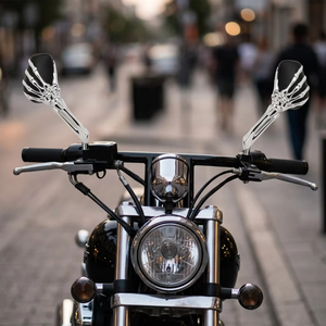 Rétroviseur de moto Talon Chrome Skull Skeleton Hand Mirror pour Suzuki 2003-2012 Honda CBR <span class=keywords><strong>600RR</strong></span> F5 <span class=keywords><strong>2010</strong></span> - Product Image 5
