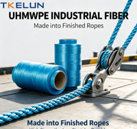 Cordón de Embalaje de Fibra UHMWPE de Alta Resistencia 1600D 1760dtex, Hilo de Amarre Industrial para Sujeción de Carga Pesada