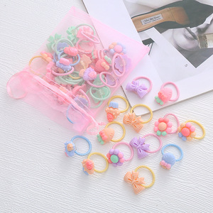 Coleteros Elásticos de Cristal para Niñas, Estilo Coreano, Primavera 2022, Alta Elasticidad, Diseño de Frutas, Lazos para el Cabello, Regalo en Caja - Product Image 3