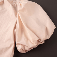 Robe chemise rose clair à col pour femme, manches courtes bouffantes, boutonnée sur le devant, ourlet à volants étagés, coupe ample en A, robe décontractée d'été