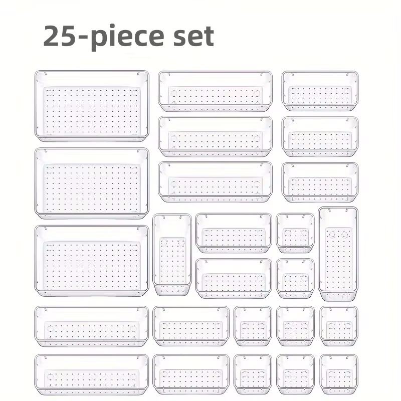 ensemble transparent de 25 pièces