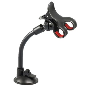 Soporte para Teléfono de Coche, Plástico Flexible con Cuello de Cisne, Doble Clip, Montaje con Ventosa para Parabrisas, para Navegación - Product Image 3