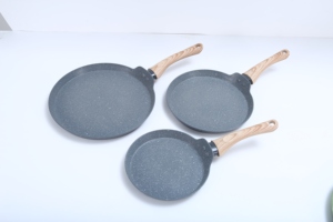 Set di 3 Padelle Antiaderenti in Alluminio di Alta Qualità con Rivestimento Multistrato, Colore Verde-Grigio, Stile Americano, Adatte al Forno per Casa e Esterno - Product Image 3