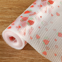 Tapis de protection antidérapant pour tiroirs à motif fraise, imperméable, résistant à l'huile, lavable, en EVA, pour étagères de cuisine et de réfrigérateur