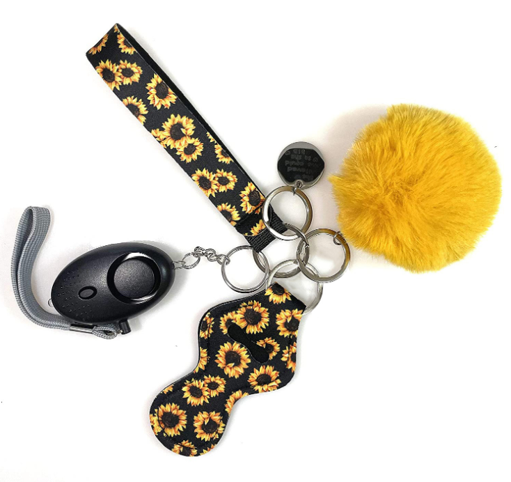 Брелок для самообороны Женский, комплект из кольца для ключей с алюминиевым покрытием, с защитой от волков