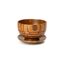 Di alta qualità rotonda 100% piatto di legno popolare piatto LOGO personalizzato piatto di cibo - Product Image 6