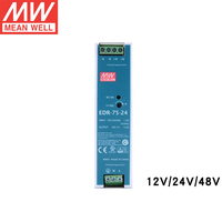 Alimentation à découpage Mean Well EDR-120-24 120W 24V 5A pour montage sur rail DIN pour armoire de commande d'automatisation