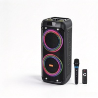 Speaker Bass Portabel Nirkabel Speaker Pesta Panel Kontrol Atas Layar Digital Pegangan Jinjing Terintegrasi Desain Vertikal Grosir