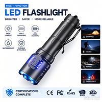 Lampe torche tactique portable à lumière puissante en alliage d'aluminium, magnétique, 2000LM, IP44, pour extérieur, vente directe fabricant