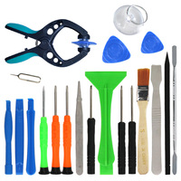 Kit de réparation de téléphone portable multifonctionnel 20-en-1 à commande manuelle, 45 composants en acier et plastique, pour ouverture d'écran LCD iPhone et coque souple