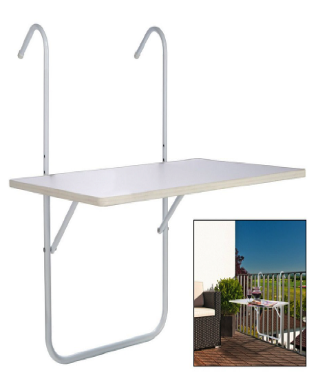 Складной Балконный стол из металла и МДФ