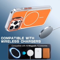 Coque de téléphone magnétique transparente anti-jaunissement avec béquille pour appareil photo, protection intégrale antichoc 360° pour iPhone 13 Pro Max