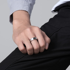 <b>Titanium</b> Steel Cross <b>Ring</b> 6mm 8mm Unisex Couple Wedding <b>Ring</b> - Product Image 4