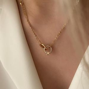 Hochwertiger Edelstahl 18 Karat vergoldet Minimalisti scher Modeschmuck Puffy Perlenkette Zierliche Herz Anhänger Halskette - Product Image 4