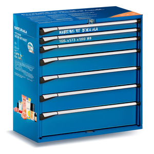 Fami Master Key Comfort <b>Drawer</b> Cabinet 7 <b>Drawers</b> 1020x573x1000 Mm Capri Blue Ral5019 <b>Tool</b> Storage - Product Image 2