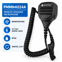 Microphone haut-parleur à distance Motorola PMMN4024 avec protection anti-vent IP54 et prise audio 3,5 mm pour radios XPR7550, XPR7350, DP4801e, GP328D, XiR P8668