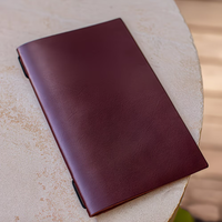 Offre Spéciale : Porte-menu A5 en Cuir Véritable avec Élastique, Porte-Comptes Vintage, Support de Menu Tendance pour Hôtels et Restaurants