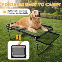Table de camping pliable moderne en fer forgé - Mobilier d'extérieur léger pour pique-nique, plage et parc