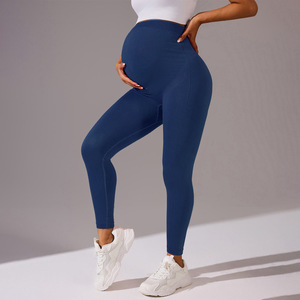 Pantaloni Lifting per l'abbigliamento <span class=keywords><strong>premaman</strong></span> traspirante a vita alta con supporto per la schiena <span class=keywords><strong>collant</strong></span> Ultra elasticizzati in Spandex/Nylon - Product Image 2