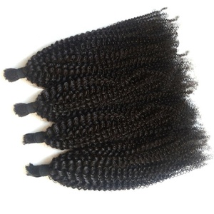 Cabello rizado de alta calidad para trenzado, cabello humano 100% brasileño, birmano, sin accesorio - Product Image 3