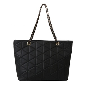 Bolsos de Hombro Casuales de Gran Capacidad para Mujer, Bolsos de Mano Simples con Cadena de Rombo, Bolso Tote Portátil de Moda, Bolso Extra Grande - Product Image 5