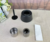 Table de foyer portable noire pour intérieur et extérieur, foyer de table à alcool pour décoration