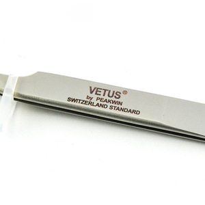 Pince à épiler Vetus en acier inoxydable à pointe incurvée antimagnétique MJP-14-6 pour la transplantation de cils - Product Image 1