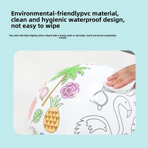30cm Tự làm đầy màu sắc nhựa Inflatable graffiti bóng bãi biển đồ chơi cho thể thao dưới nước với in logo tùy chỉnh cho paining và vui vẻ! - Product Image 3