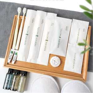 Ensemble d'articles de toilette pour hôtel jetable taille voyage shampooing après-shampoing savon nettoyant pour le corps pour B & B Hotel Motel Guest Rooms Resorts Vacation - Product Image 1