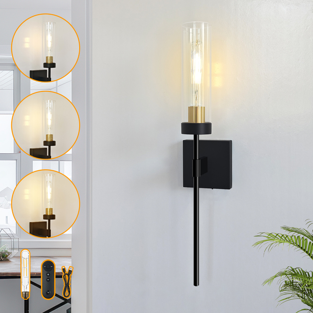 Rechargeable LED Wall Sconce with Candle Design 2700K Warm Light 3-Step Dimming for Home Decor