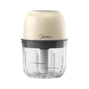 Picadora Eléctrica de Alimentos Midea, Recipiente de Vidrio de 0.5L, Carcasa de Plástico, Color Blanco Albaricoque, Trituradora de Carne y Ajo para Uso Doméstico - Product Image 1