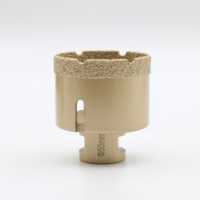 NAILI Forets diamantés brasés sous vide à finition peinture, longueur totale 60 mm, pour maçonnerie, granit, marbre, scie cloche 55 mm