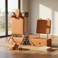 Vente en gros : Reformer Pilates pliable en bois d'érable de haute qualité, machine de fitness portable pour entraînement de base, gym, yoga et bien-être, garantie 10 ans