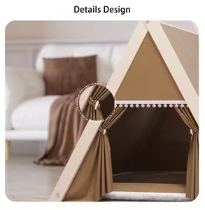 Hersteller Big Space Holz Tipi Dreieck Katzen bett Haustier Zelt Haustier Hund Outdoor Faltbares tragbares Haustier Haus Zelt - Product Image 4
