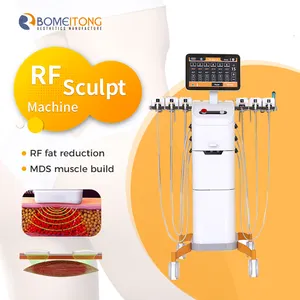 새로운 디자인 슬리밍 EMS + RF 셀룰 라이트 감소 리프팅 얼굴 지방 연소 기계 배꼽 복부