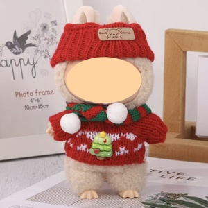 Bán buôn unisex thời trang búp bê quần áo cho labubu v1v2v3 bông phim hoạt hình đồ chơi giáng sinh Set (Áo len hat khăn Set) - Product Image 5