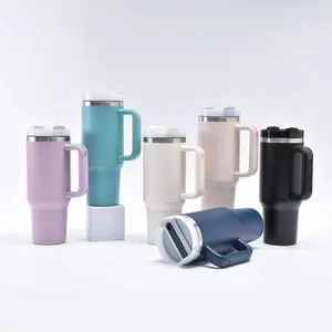 40oz Camping Large Capacity Double Wall Thermal Drink Cup Stainless Steel Mug With Handle Vacuum-insulated