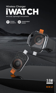 El mejor cargador inalámbrico magnético con diseño transparente elegante, cargador de reloj inteligente portátil compacto tipo C <span class=keywords><strong>para</strong></span> hombres, mujeres y niños - Product Image 2
