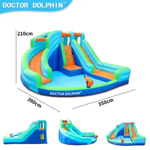 Doctor Dolphin Factory Heißer Verkauf Aufblasbare Wasser rutsche Springen Hüpfburg Wasser burg Spring rutsche Mit Pool