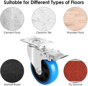 SYSanajang Bestseller Rueda De Pvc 4-Zoll-PVC-Lenkrollen 100 mm Schwerlastrollen - Product Image 3