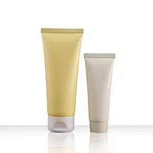 Stocks bas quantité minimale de commande personnalisé souple 100ml 120ml 150ml 200ml tube de crème cosmétique à couvercle rabattable rond tubes en plastique à presser 100ml