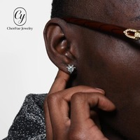 Clous d'oreille en zircon griffe de dragon brillante pour cartilage, bijoux de piercing tendance transfrontalier pour hommes et femmes, pour la cicatrisation des oreilles