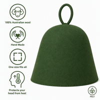 Chapeau de bain en feutre de laine mérinos 100 % naturelle, écologique, réutilisable, doux, motif dessin animé, pour spa et sauna, épaisseur 3 mm, pour adulte, prix de gros