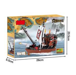 Nouveauté, blocs <span class=keywords><strong>de</strong></span> construction 3D à assembler soi-même, vente chaude, blocs <span class=keywords><strong>de</strong></span> construction <span class=keywords><strong>de</strong></span> bateau pirate, jouets éducatifs pour enfants - Product Image 2