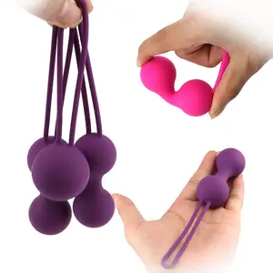 Sicuro femminile mezza donna giocattoli del sesso Non tossico dispositivo di allenamento di serraggio della Vagina Silicone Ben Wa magnetico sano Kegel Vagina Balls