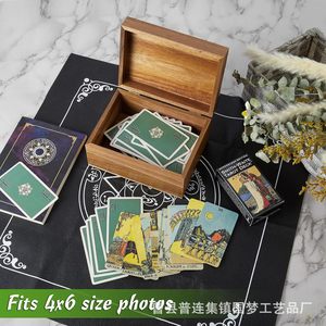 Wooden Flip Top Jewelry Box <b>Rectangular</b> Desktop Storage For Jewelry And Ornaments Custom Made Engraving Design - Product Image 5