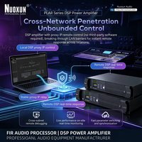 NUOXUN 4 Kanallı Profesyonel Fir DSP Güç Amplifikatörü Dayanıklı Metal Gövdeye Sahip